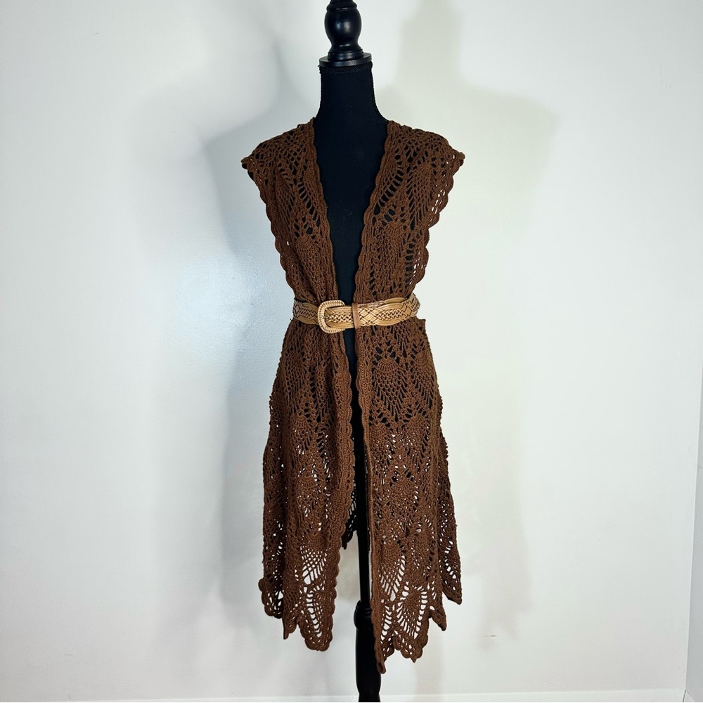 Vintage crochet Extra Touch International Sportswear vest